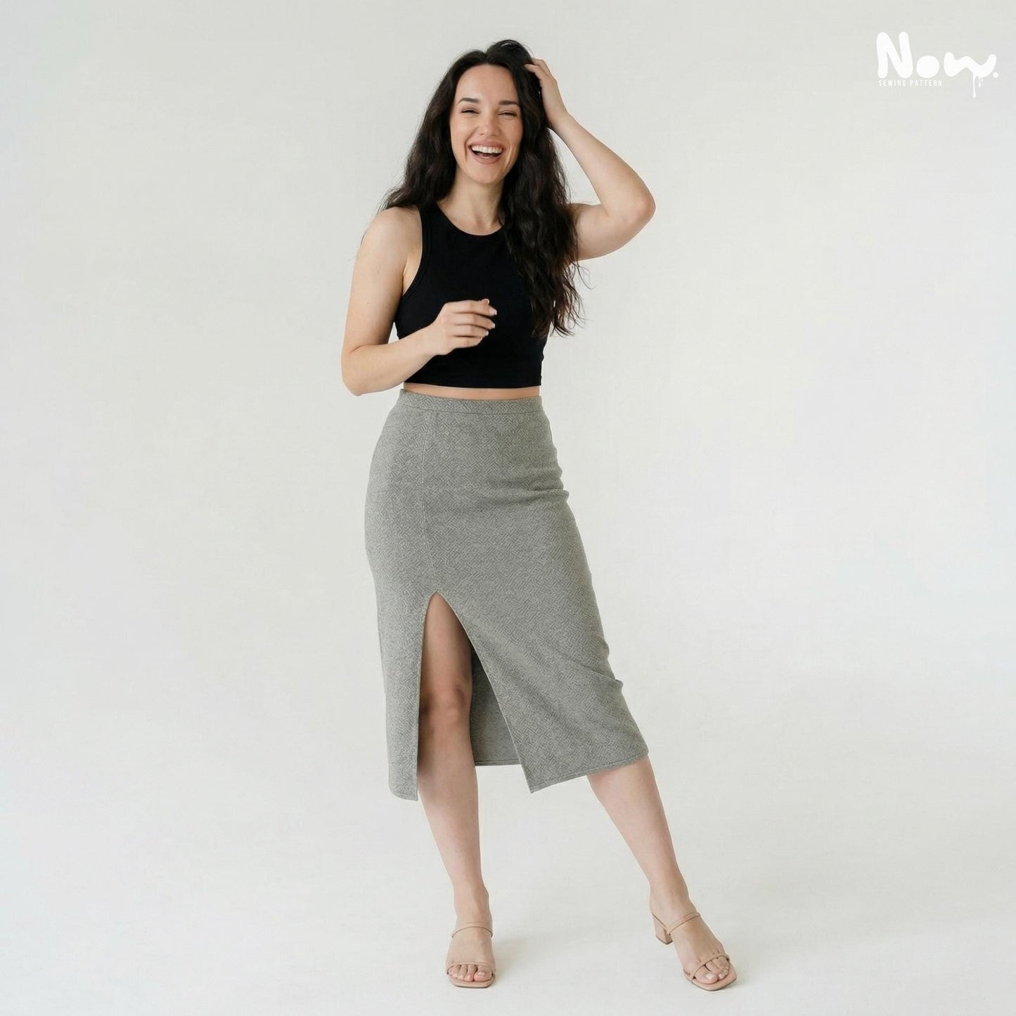 Midi Pencil Skirt Sewing Pattern PDF