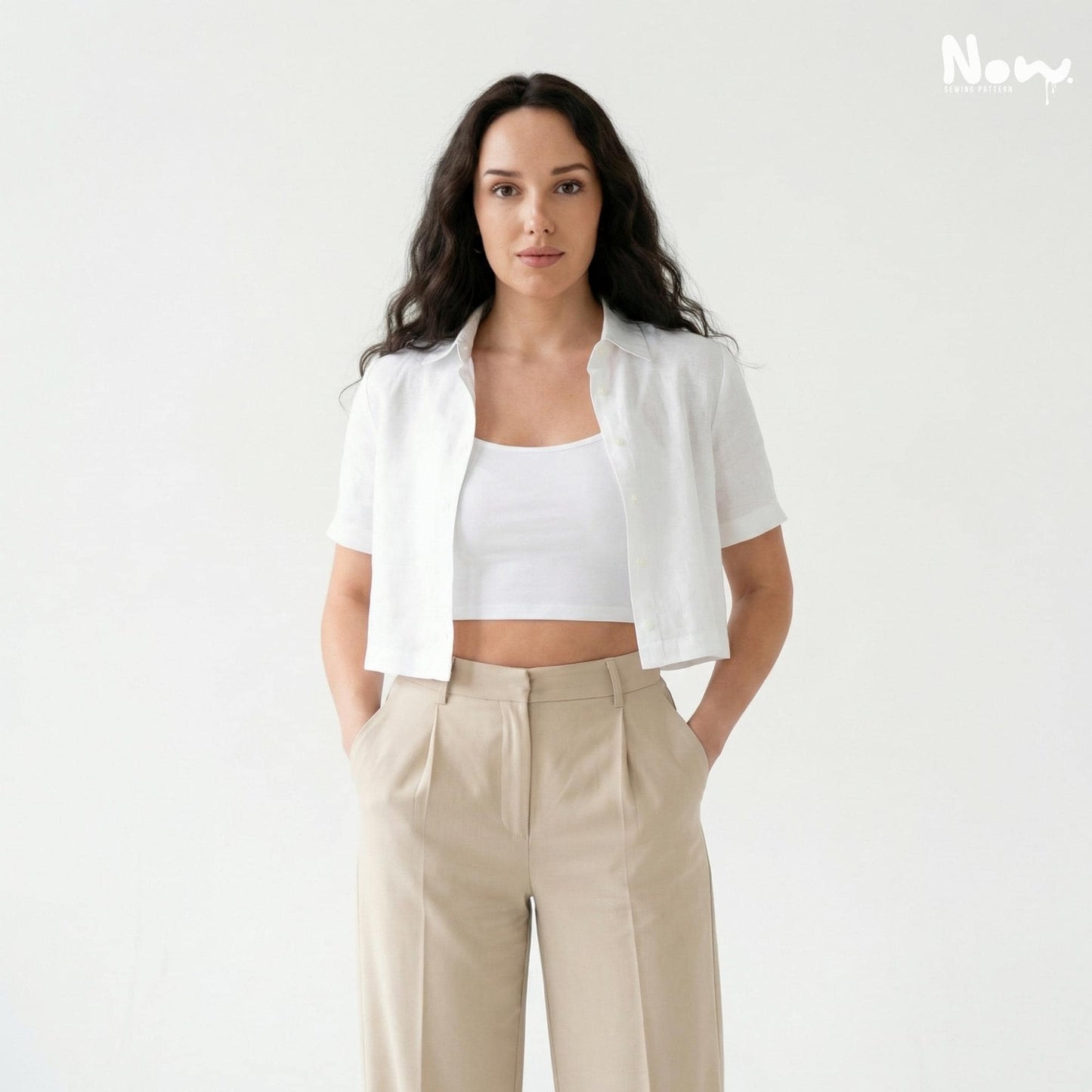 Crop Shirt Sewing Pattern  PDF